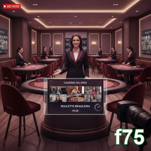 Dealer ao vivo apresentando roleta brasileira na f75.