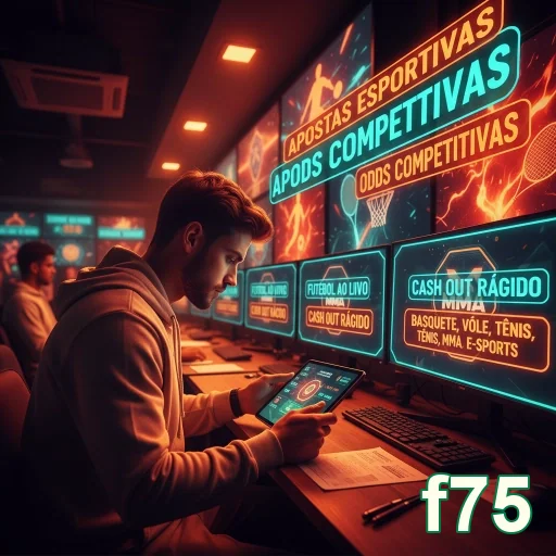Usuário do f75 fazendo apostas ao vivo em dispositivo móvel.
