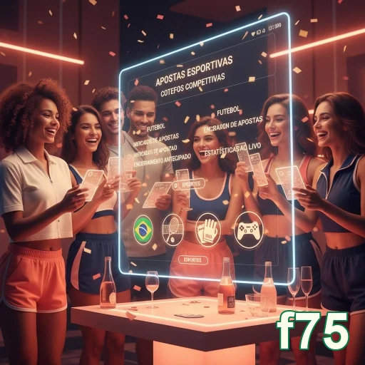 Jogadores interagindo com interface de apostas na f75.