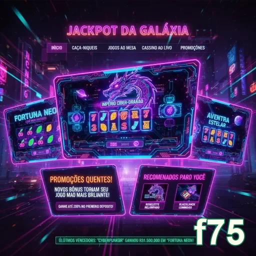 Interface de serviços VIP em f75 com jackpots iluminados.