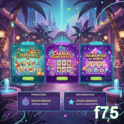 Imagem de jogos de slot interativos disponíveis na f75.