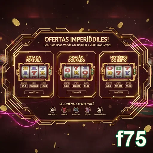 Ofertas especiais para jogadores VIP no f75 com slots populares.