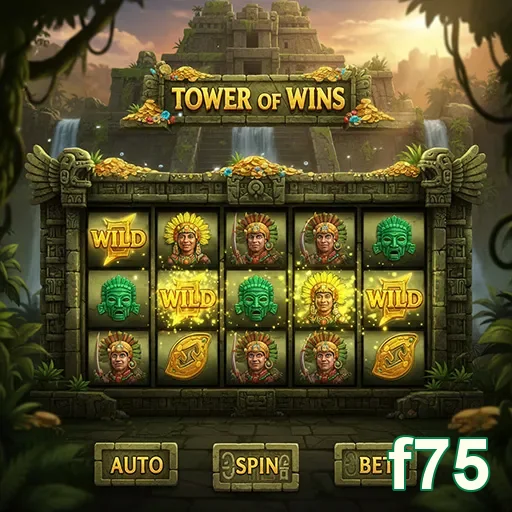Interação com o slot 'Tower of Wins' no f75.