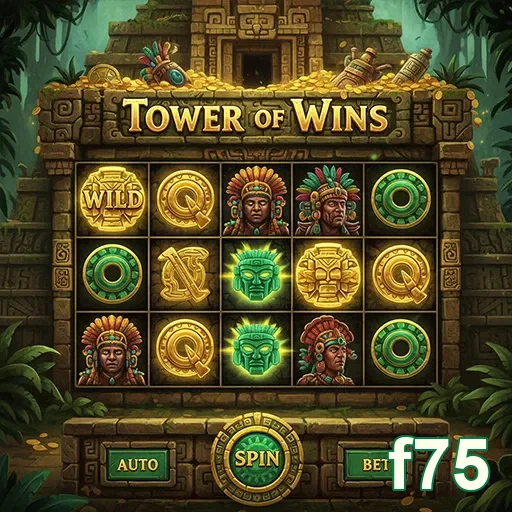 Tela do jogo Tower of Wins no app do f75 com slots.